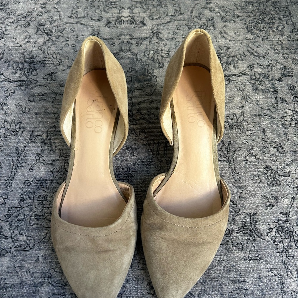 Women’s Franco Sarto Beige Suede Heels Size 6.5